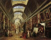 ROBERT, Hubert View of the  Grande Galerie oil painting on canvas